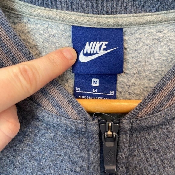 Nike Blue Full Zip Crewneck Sweatshirt Jacket - Size M - EUC - Picture 2 of 5
